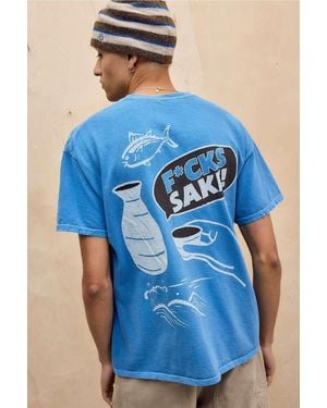 Urban Outfitters Uo F*ck Sake T-shirt - Blue