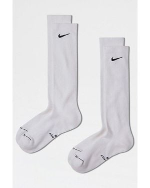 Nike Everyday Elevated Over-The-Calf Socks 2-Pack - White