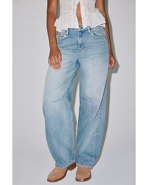 BDG Logan Buckle Baggy Barrel Jeans - Blue