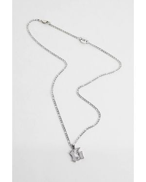 Ed Hardy Lucky 13 Pendant Necklace - White
