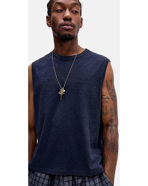 BDG Plain Tank Top - Blue