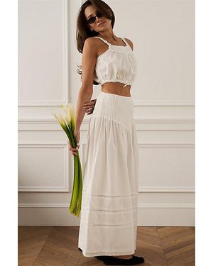 WeWoreWhat Smocked Maxi Skirt - Natural