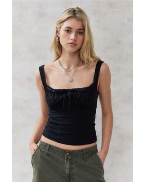 Kimchi Blue Lennon Linen Cami Top - Black