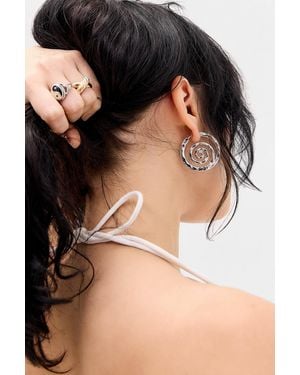Urban Outfitters Swirl Earrings - Black