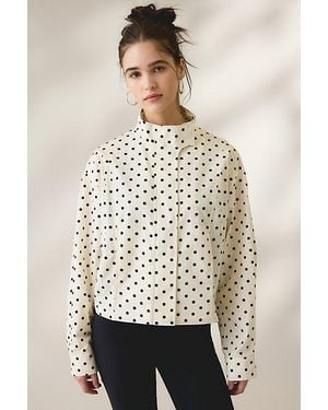 Urban Outfitters Uo Allison Polka Dot Jacket - Natural