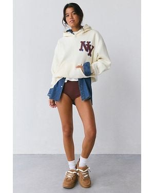Urban Outfitters Ny Applique Graphic Pullover Hoodie Sweatshirt - Blue