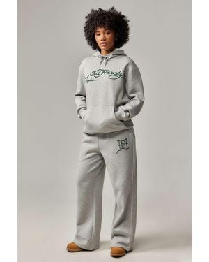 Ed Hardy Uo Exclusive Lotus Flower Hoodie - Grey