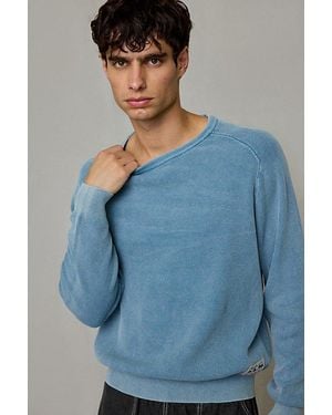 Rhythm Polu Knit Crew Neck Sweater - Blue