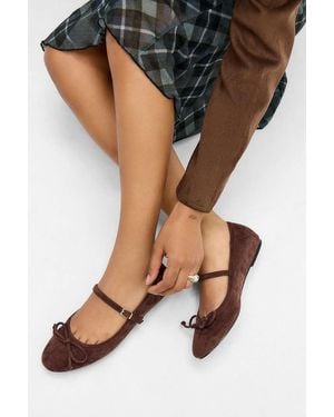 Raid Brown Natalya Ballerina Shoes - Black