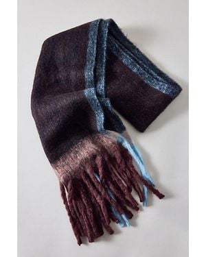 Urban Outfitters Cozy Oversized Woven Scarf - Blue