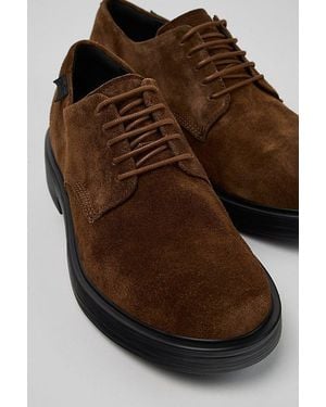 Camper Dean Suede Oxford Shoe - Brown