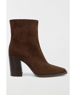 MIA Mia Sidonie Suede Block Heel Bootie - Brown