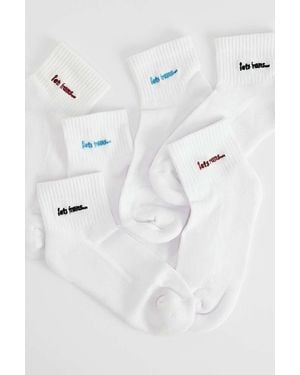 iets frans... 3-pack Crop Ankle Socks - White