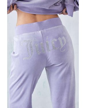 Juicy Couture Lilac Butterfly Flare Track Trousers - Blue