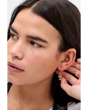 Bohomoon Uo Exclusive Lillie Cross Hoop Earrings - Black