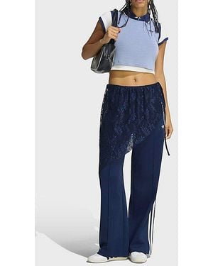 adidas Originals 2-In-1 Firebird Loose Track Pants + Lace Skirt - Blue
