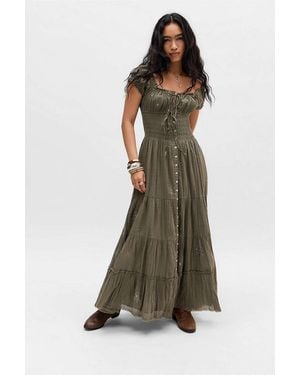 Kimchi Blue Samira Studded Maxi Dress - Green