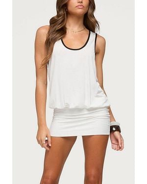 Edikted Marise Contrast Mini Dress - White