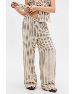 Out From Under Stripe Trousers - Natural