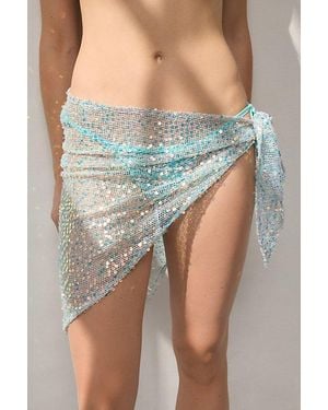 Urban Outfitters Sequin Net Sarong - Blue