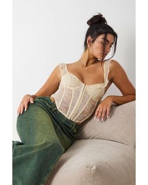 Out From Under Modern Love Butterfly Corset - Green