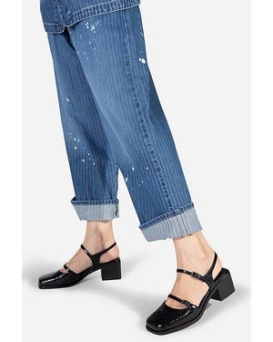 INTENTIONALLY ______ Mitzi Mary Jane Block Heel - Blue