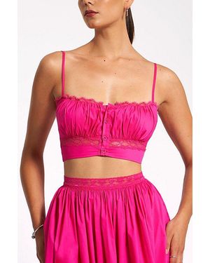Miss Circle Maya Cotton Poplin Top - Pink