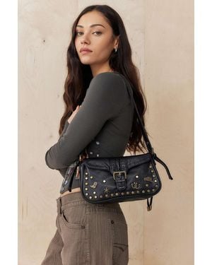 Urban Outfitters Uo Western Charm Shoulder Bag - Black