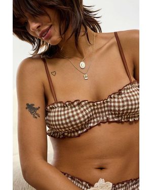 Out From Under Alix Scrunchie Bralette - Brown