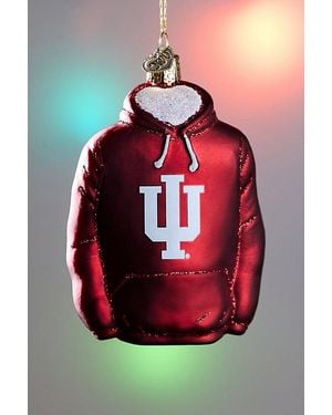 Urban Outfitters Indiana College Hoodie Glass Ornament - Red