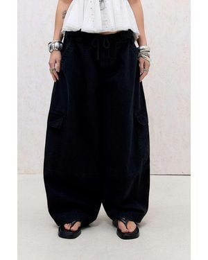 BDG Textured Baggy Boi Trousers - Black