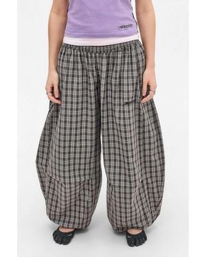 iets frans... Sid Check Cotton Trousers - Brown