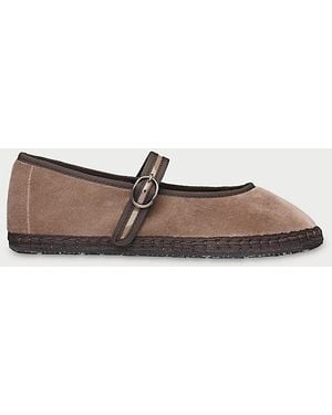Flabelus Pierre Velvet Mary Jane Shoe - White