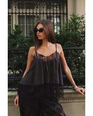 WeWoreWhat Lace Trim Cami - Black