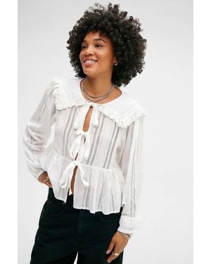 Urban Outfitters Kimchi Blue Olive Blouse - White