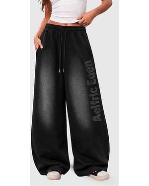 AELFRIC EDEN Gradient Washed Loose Sweatpants - Black