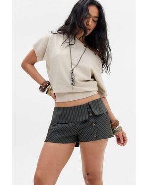 Motel Wamuka Pinstripe Shorts - Grey