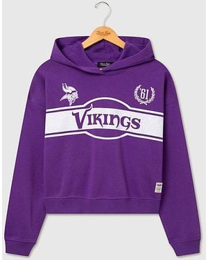 Junk Food Nfl Oversized Crop Hoodie - Purple