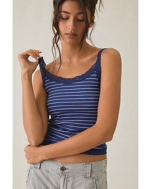 BDG Lila Lace Trim Cami - Blue