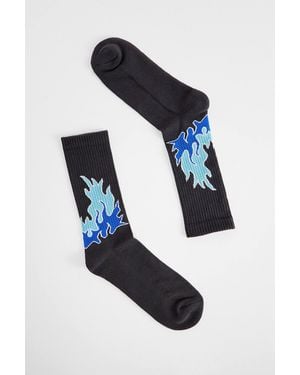 Urban Outfitters Uo Flame Socks At - Blue