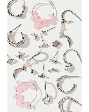 Urban Outfitters Summer Moon Stone Charm Multi Earrings Set - Grey
