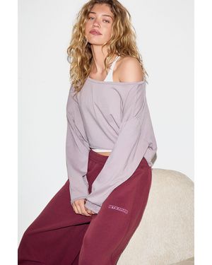Out From Under On The Move Off-shoulder T-shirt - Purple