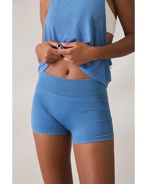 Out From Under Tara Seamless Biker Shorts - Blue