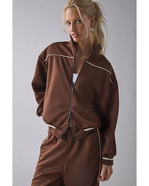 BDG Nara Colourblock Track Jacket - Brown