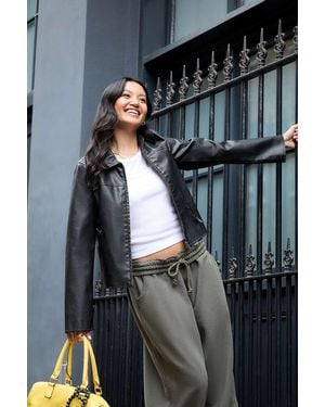 BDG Sadie Faux Leather Jacket - Black