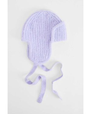Urban Outfitters Uo Agnes Knit Trapper Hat - Purple
