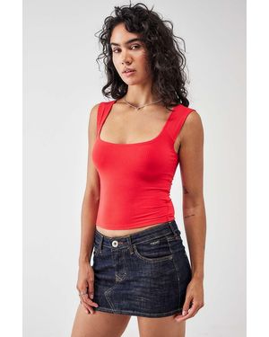 BDG Ultimate Denim Mini Skirt - Red