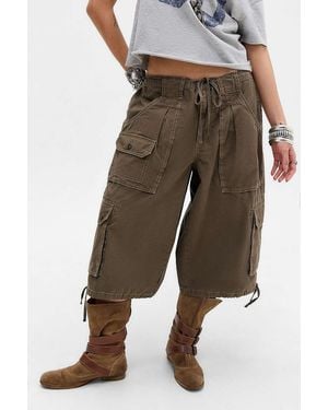 BDG Diego Crop Cargo Trousers - Brown