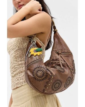 BDG Leya Flower Faux Leather Shoulder Bag - Brown