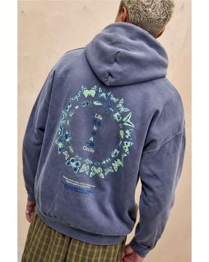 Urban Outfitters Uo Life Is A Circle Hoodie - Blue